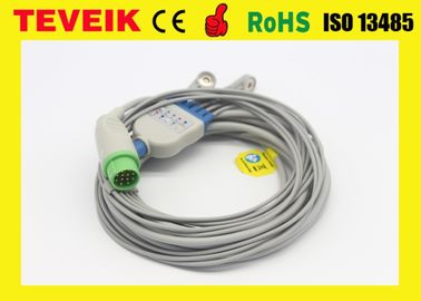 Biolight ECG Cable / 12 Pins Snap ECG Bệnh nhân Cáp tương thích M7000, M9500