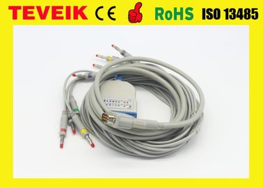 Tương thích HP M1770A 10 dẫn ECG / EKG cáp và leadwires với Banana4.0 tiêu chuẩn IEC