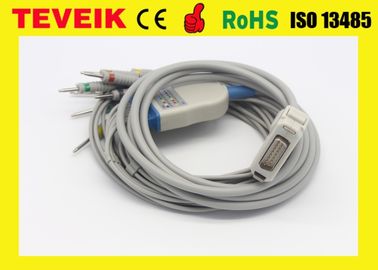 Cáp quang EKG của Fukuda Denshi 10, FX-7402, Cáp ECG FX-4010 với điện trở DIN 3.0 IEC 4.7K ohm