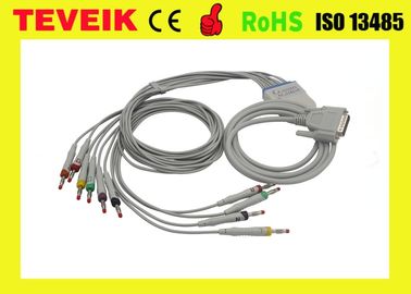 MS1-106902 EDAN một mảnh 10 chì EKG / cáp ECG với Banana 4.0 IEC 10 K điện trở
