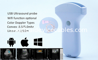 Máy dò siêu âm không dây cầm tay USB Doppler y tế Doppler 3.5-5 Mhz cho Adroid