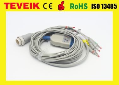 Kenz DB 15 pin Cáp EKG dây dẫn AHA IEC 10 cho ECG 108/110 / 1203,1205