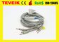 Giá nhà máy Teveik y tế Nihon Kohden BJ-901D 10 Leadwires DB 15pin ECG / EKG Cable, Banana 4.0